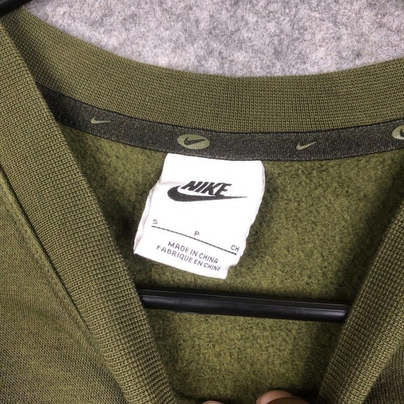 Nike Sportswear League Fleece Crew Sweatshirt Rough Green DM5460-326 Men Small - Picture 5 of 9